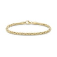 thumbnail image 1 of DEVATA Bali 18K Gold Plated Sterling Silver with Byzantine 3mm Round Chain Bracelet Women Men SIZE 7.5", 1 of 3