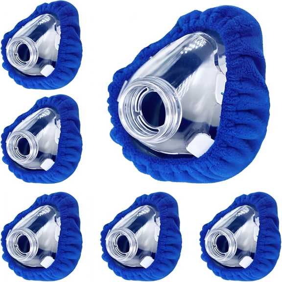 XIRQI 4-Pack Medium Cpap Mask Liners Compatible for Full Face Mask Cushions, Ultra-Soft Micro-Fleece Reduces Air Leaks & Pressure Marks, Reusable Mask Covers, Breathable for All-Night