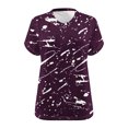 thumbnail image 3 of fatyb Plus Size Tops for Women V Neck Short Sleeve Graphic Tee Casual Loose Summer Womens Tunic Blouses, 3 of 4