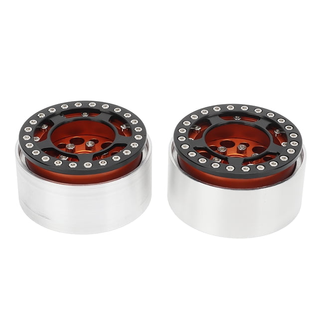 2 uds 1,9 pulgadas ruedas Beadlock aleación de aluminio CNC mecanizado llantas universales RC para orugas dorado