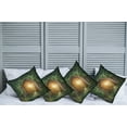 thumbnail image 6 of Ambesonne Green Throw Pillow Cover 4 Pack, Mystic Vivid Sun Beams, 20", Green and Brown, 6 of 6