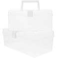 thumbnail image 4 of 2pcs Transparent Storage Box Multi-functional Plastic Box Household Medicine Box Cosmetic Container, 4 of 8