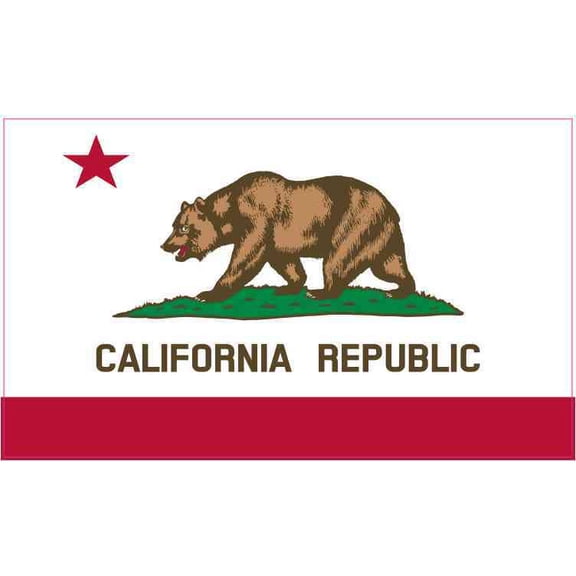 5in x 3in California State Flag Vinyl Bumper Sticker Decal Window Stickers Decals