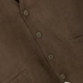 thumbnail image 4 of Clearance Men'S Jacket,Clearance Sales Men's Outerwear Vests Mens Gentlemens Ball Plays Suede Retro V Neck Solid Color Pocket Button Leather Vest Jacket Vest, 4 of 8