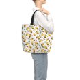 thumbnail image 3 of Sigee Bee and Flowers Print Large Capacity Zippered Tote Bag - Durable, Stylish and Versatile for Everyday Use, 3 of 9