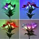 thumbnail image 3 of Luces solares para césped, luces de flores artificiales, luces de orquídeas, luces de jardín, luces de paisaje de jardín JM, 3 of 5