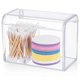 thumbnail image 1 of Cotton Swab Holder Acrylic Container With Lid Cotton Pad Holder Swab Dispenser Container Clear Double-compartments Box, 1 of 4