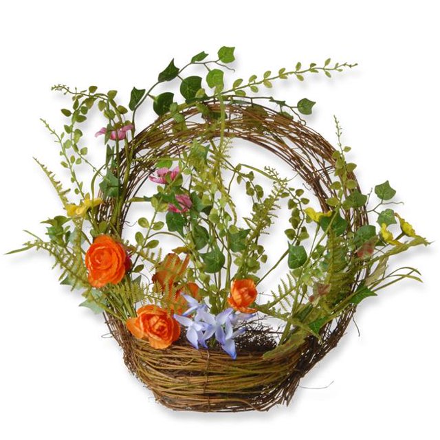 National Tree RAS-150316-1 Couronne de Printemps 16 Pouces avec Panier