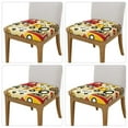 thumbnail image 2 of Disketp Housses de Coussin pour Chaise Carrée, Hôtel, Chambre, Bureau, Lavable en Machine - Quatre Pièces, 2 of 7