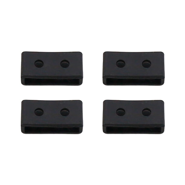 BRIGHTFUFU Sustitución del Anillo 4pcs del silicón del reloj de la banda los lazos del arnés de la correa del anillo de silicona para pulsera (24mm Negro)