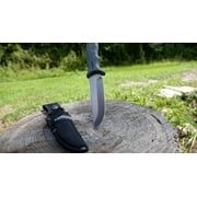 Camillus 9.5 Camp Knife, Titanium Bonded 4.75 Fixed Blade, Camping/Hunting, Gray Handle