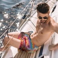 thumbnail image 2 of luoweisi Men's Beach Shorts Quick Dry Swim Trunks with Mesh Lining Flamingo 2XL, 2 of 5