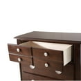 thumbnail image 5 of Contemporary Home Living 5-Drawer Wooden Bedroom Chest - 53" - Chocolate Brown, 5 of 6