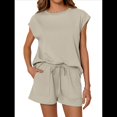 thumbnail image 2 of Conjuntos de 2 Piezas para Mujer Casual Verano Caqui S, 2 of 8