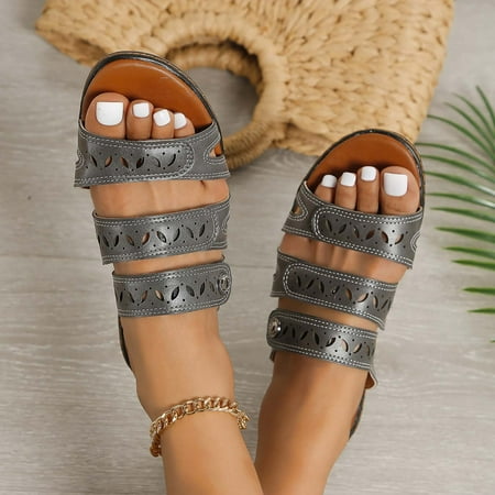

Women S Flat Shoes Ladies Beach Sandals Summer Non-Slip Causal Slippers Navy 9