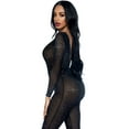 thumbnail image 3 of Leg Avenue Women's Sheer Rhinestone Catsuit DIY Costume Piece, Black, M, 3 of 5
