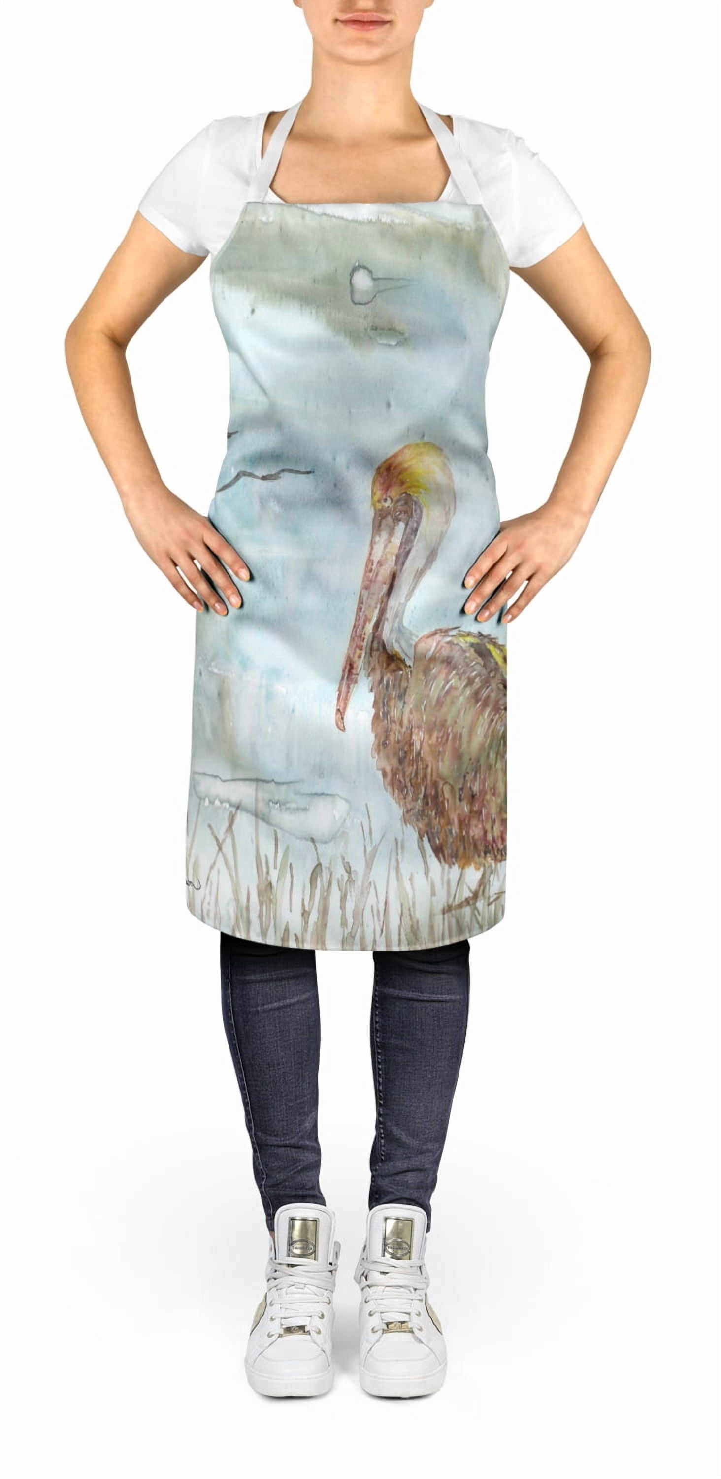 Brown Pelican Watercolor Apron