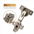 thumbnail image 4 of 2-piece cabinet door hinge, 135 degree curved angle cabinet hinge, pot hinge folding door with pot hinge angle stopper Ø 35mm, kitchen cabinet, 4 of 5