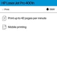thumbnail image 2 of Impresora HP LaserJet Pro 4001n para oficinas y equipos pequeños, 2 of 9
