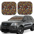 thumbnail image 2 of Picia Spring And Summer Flowers 2 Piece Car Windshield Sun Shade Foldable | Foldable Sun Shield for Front Window Blocks UV Rays and Keeps Your Vehicle Cool-Medium, 2 of 7