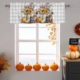 thumbnail image 6 of Kitchen Cafe Valance Curtain for Small Windows,Fall Sunflower Leaf Rod Pocket Short Valances,42x18in, 6 of 9