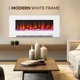 thumbnail image 5 of Cambridge 50-in. Wall Mounted Electric Fireplace Heater in White with Log Display and Remote Control, CAM50WMEF-2WHT, 5 of 28