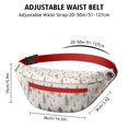 thumbnail image 3 of Fanny Pack Beige Christmas Tree Pattern Waist Pack Bag,Running Cross Bag,Waterproof Large Fanny Packs for Women Men for Travel Running Hiking Cycling, 3 of 6
