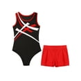 thumbnail image 3 of Yartina Kids Boys Tracksuits Activewear Tank Top with Shorts Set Gymnastics Sports Training Suit Red 12, 3 of 5