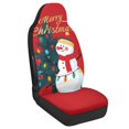thumbnail image 2 of CHAQLIN Snowman Christmas Tree Print Automotive Cover Polyester Decoration Premium Driver Seats Protector Cushion for Automobile, 2 of 12