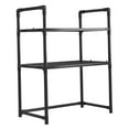 thumbnail image 4 of DOLITY Microwave Oven Storage Rack Household Sturdy Counter Storage Organizer Shelf 2 Tiers Black, 4 of 9
