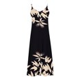 thumbnail image 5 of Staron Robes d'Été pour Femmes 2025 en Liquidation à Moins de 10 $ Robe d'Été Ample à Col en V Boho à Bretelles Spaghetti Sans Manches Robe de Plage Florale Décontractée pour Voyage et Vacances Longue Maxi, 5 of 5