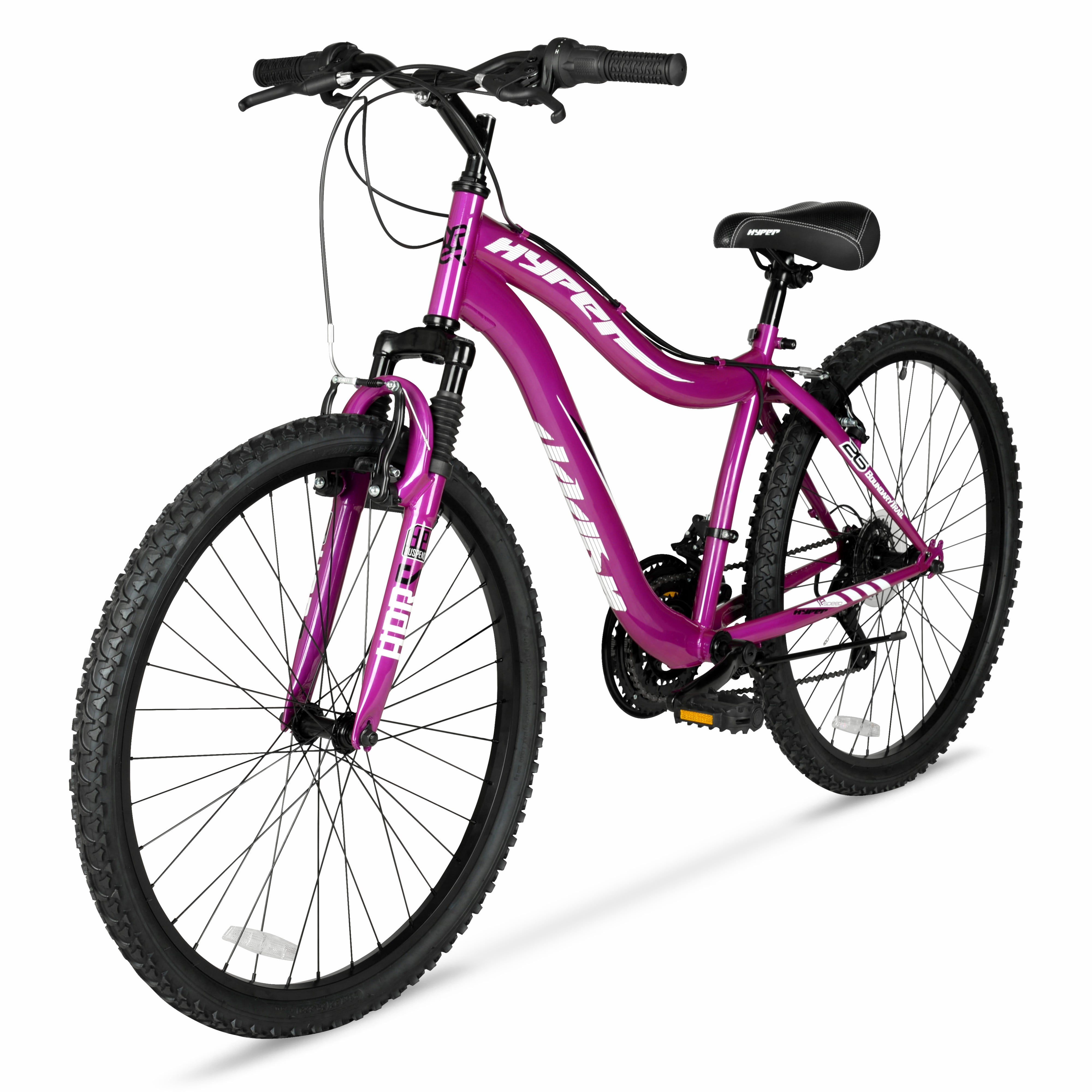 Hyper Bicycles 26” Lady’s Boundary Mountain Bike, Purple