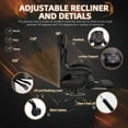 thumbnail image 3 of Waleaf Gaming Chair Ergonomic Office Chair with Footrest and Lumbar Support, Height Adjustable High Back Gamer Chair with Headrest for Adult, 3 of 7
