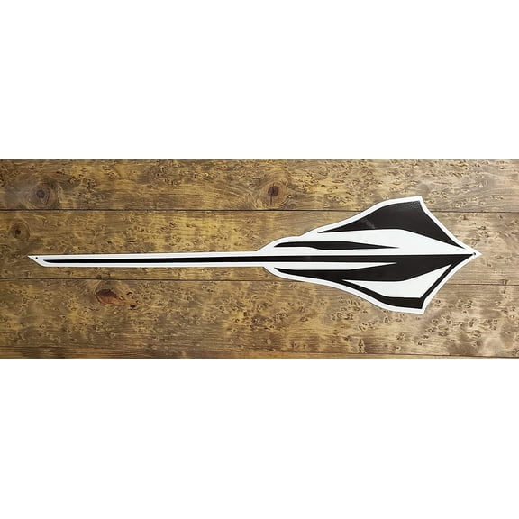 C8 Corvette Next Generation Stingray Logo Metal Wall Hanging Sign - Black with Silver 48" x 14"