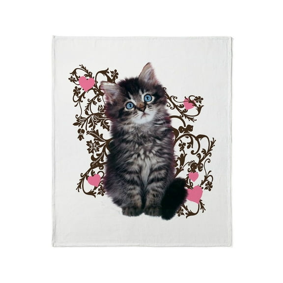 CafePress - Cute Kitten Kitty Cat Lover Throw Blanket - Soft Fleece Throw Blanket, 50"x60" for All Ages