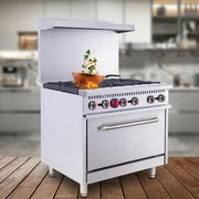 Hakka 36" Gas Range Stove With 6 Powerful Burners For Commercial Kitchens