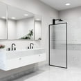 thumbnail image 5 of VIGO Meridian 34 in. W x 74 in. H Framed Fixed Shower Screen Door in Matte Brushed Gold with 3/8 in. (10mm) Fluted Glass, 5 of 7