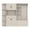 Beige, variant on T-Foyer Farmhouse White Detachable Hall Tree with 4 Hooks & Bench, Wooden Rustic Entryway Organizer with Open Storage & 2 Cabinets