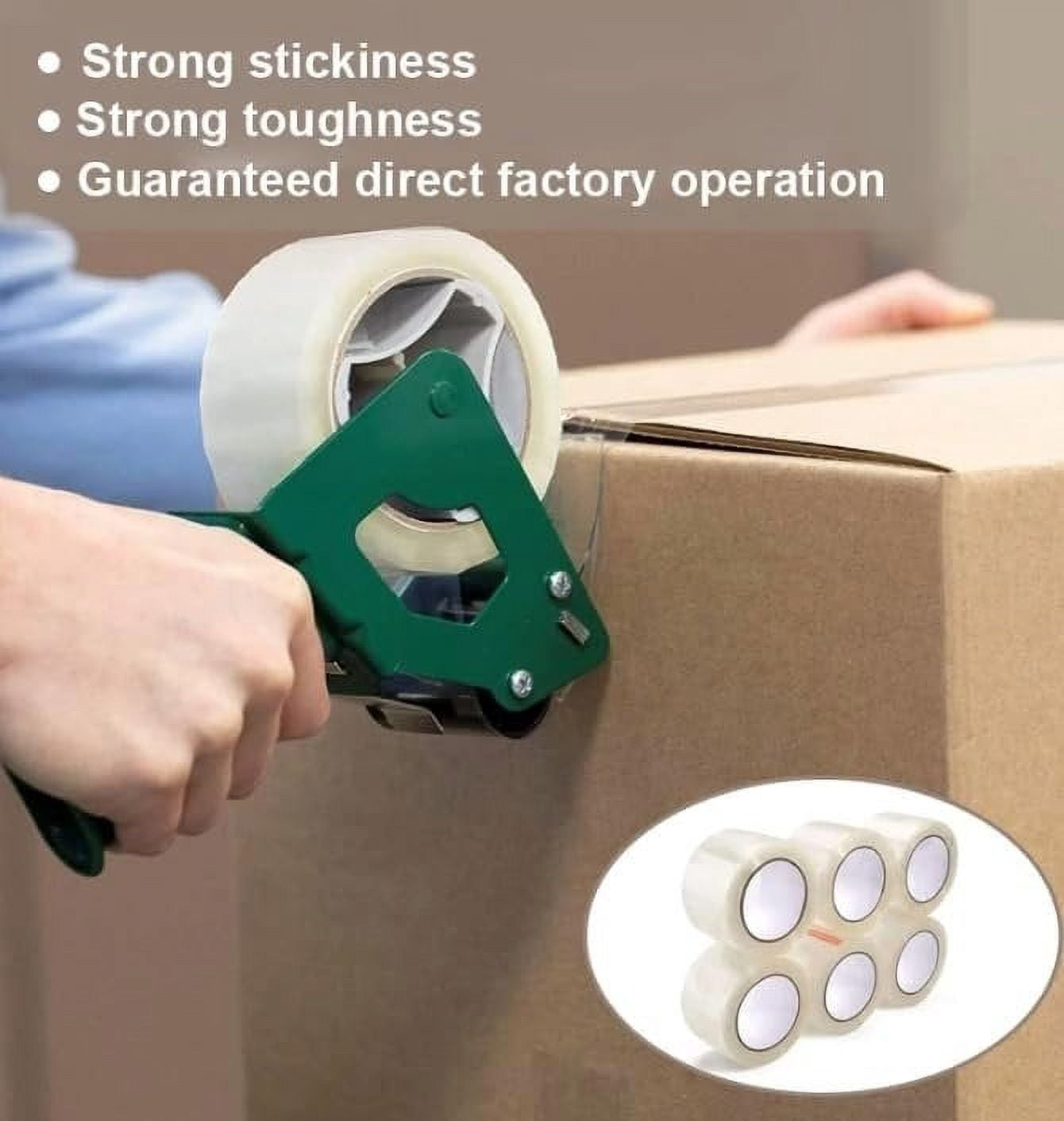 18 Rolls Shipping Packaging Box Packing Sealing Tape 1.6 mil 2" x 55 Yard 165FT