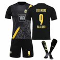 thumbnail image 1 of Regenboghorn Kits de fútbol para niños Camiseta de fútbol Camiseta de entrenamiento Traje 21/22 - Haaland Dortmund-Haaland Dortmund Visitante-S (165-170Cm) BmatwkZeng Bmatwe Jersey, 1 of 2