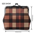 thumbnail image 2 of Lady Leather Wallet Zero 4.13 X 4.52 In Three-Dimensional Buckle Design Small Portable Easy Opening And Closing Rosybrown Buffalo Plaid Check Tartan Scotland_2, 2 of 5