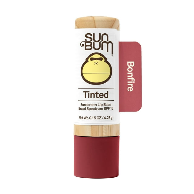 Bálsamo labial Sun Bum Tinted Bon Fire SPF 15 4,4 ml para piel sensible