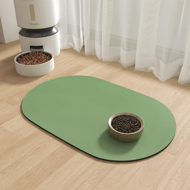 Alfombrilla de comida para perros MontVoo, absorbente, de secado rápido, para cuenco de comida o agua