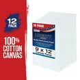 thumbnail image 2 of U.S. Art Supply 9 X 12 inch Professional Artist Quality Acid Free Canvas Panels 12-Pack (1 Full Case of 12 Single Canvas Panels), 2 of 6