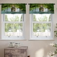 thumbnail image 2 of LALILO Kitchen Curtain Valance Star Heart Constellation Love Rod Pocket Window Curtain 52"x 18" Set of 2, 2 of 7
