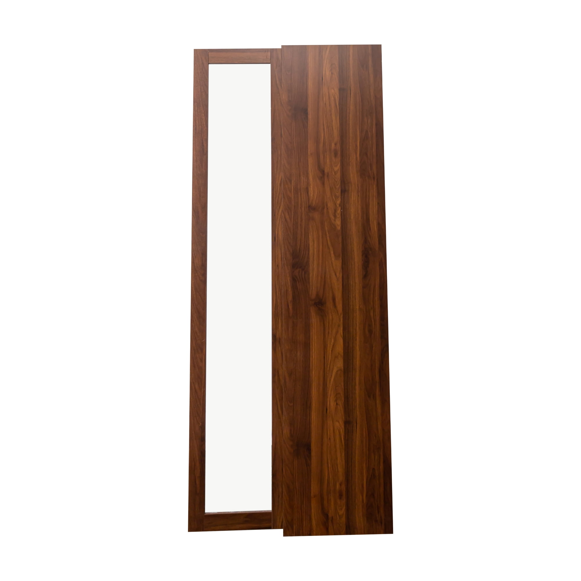 Display Cabinet Curio Storage Cabinet with 5 Shelves LED Lights for Collectibles, Walnut