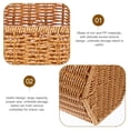 thumbnail image 2 of ELAYARD Brown Woven Umbrella Stand with Iron Frame for Indoor Use and Hallway Storage, 2 of 8