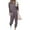 Grey, variant on PRETTYGARDEN Women's Spring Fall 2 Piece Lounge Outfit Long Sleeve Crewneck Pullover Tops High Waisted Pants Set Tracksuit