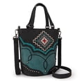 thumbnail image 3 of Montana West Bucket Crossbody Bag for Women Western Aztec Embroidered Purses, Black, 3 of 7
