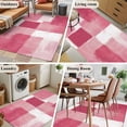thumbnail image 5 of Area Rug for Living Room, Pink Geometric Non-Slip Indoor Large Carpet for Bedroom/Dining Room, Watercolor Ombre Modern Abstract Art Washable Low-Profile Rectangle Floor Mat Runner Rugs - 3 x 5 Ft, 5 of 7